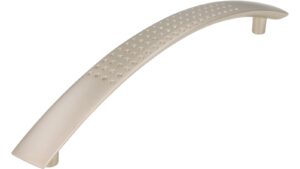 Griff Kaufbeuren Druckguss matt vernickelt - 190 mm lang vor weißem Hintergrund