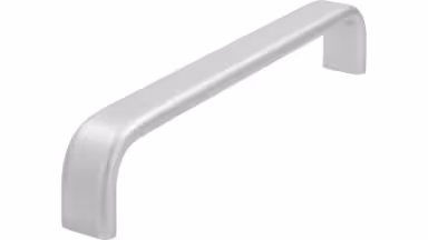 Griff Kelkheim Aluminium silber natur matt - 200 mm lang  vor weißem Hintergrund