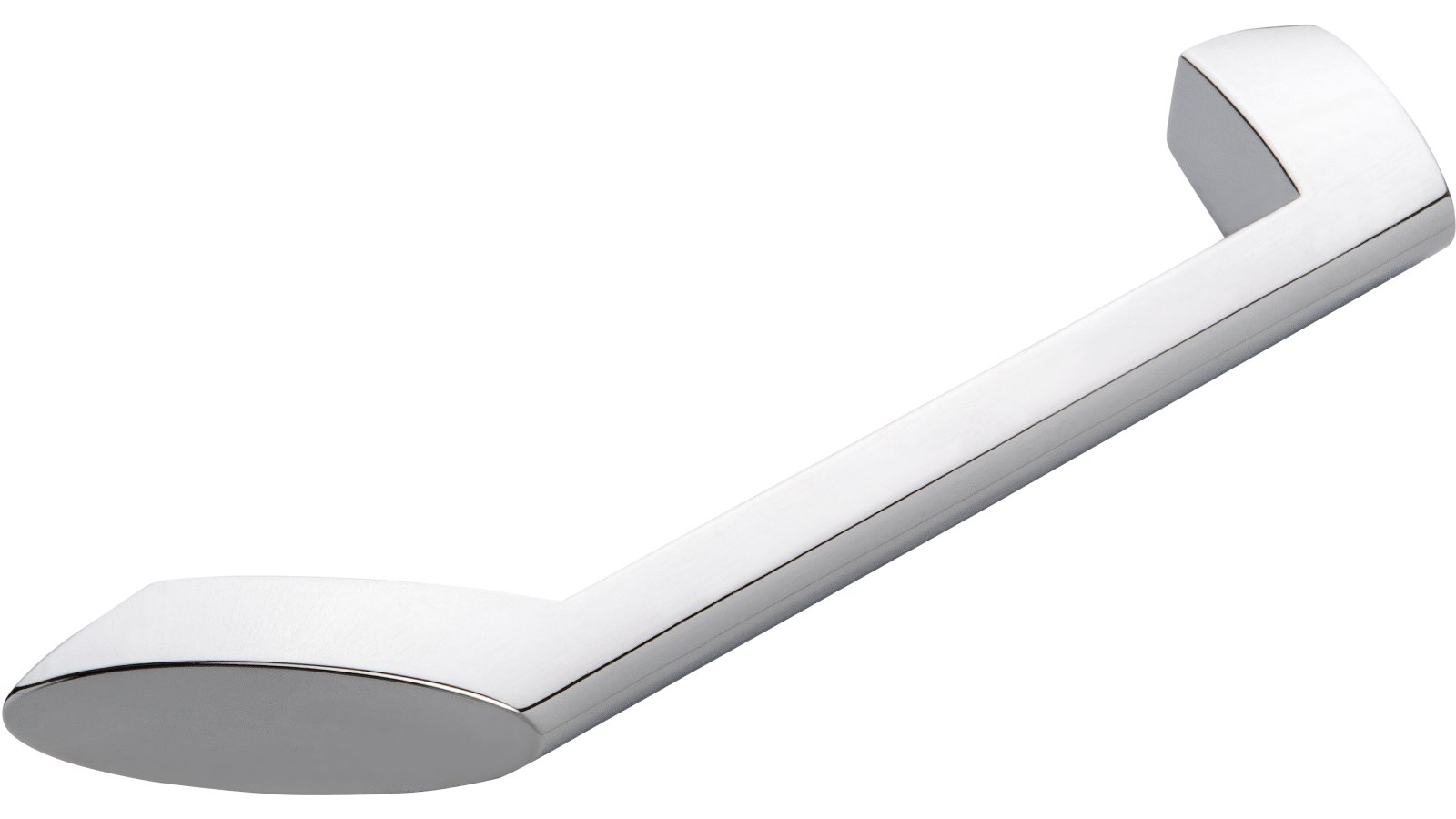 Moebelgriff-Kenzingen-chrom-Zinkdruckguss-laenge-192-830220-seitlich Griff Kenzingen Druckguss chrom glänzend - 192 mm lang vor weißem Hintergrund