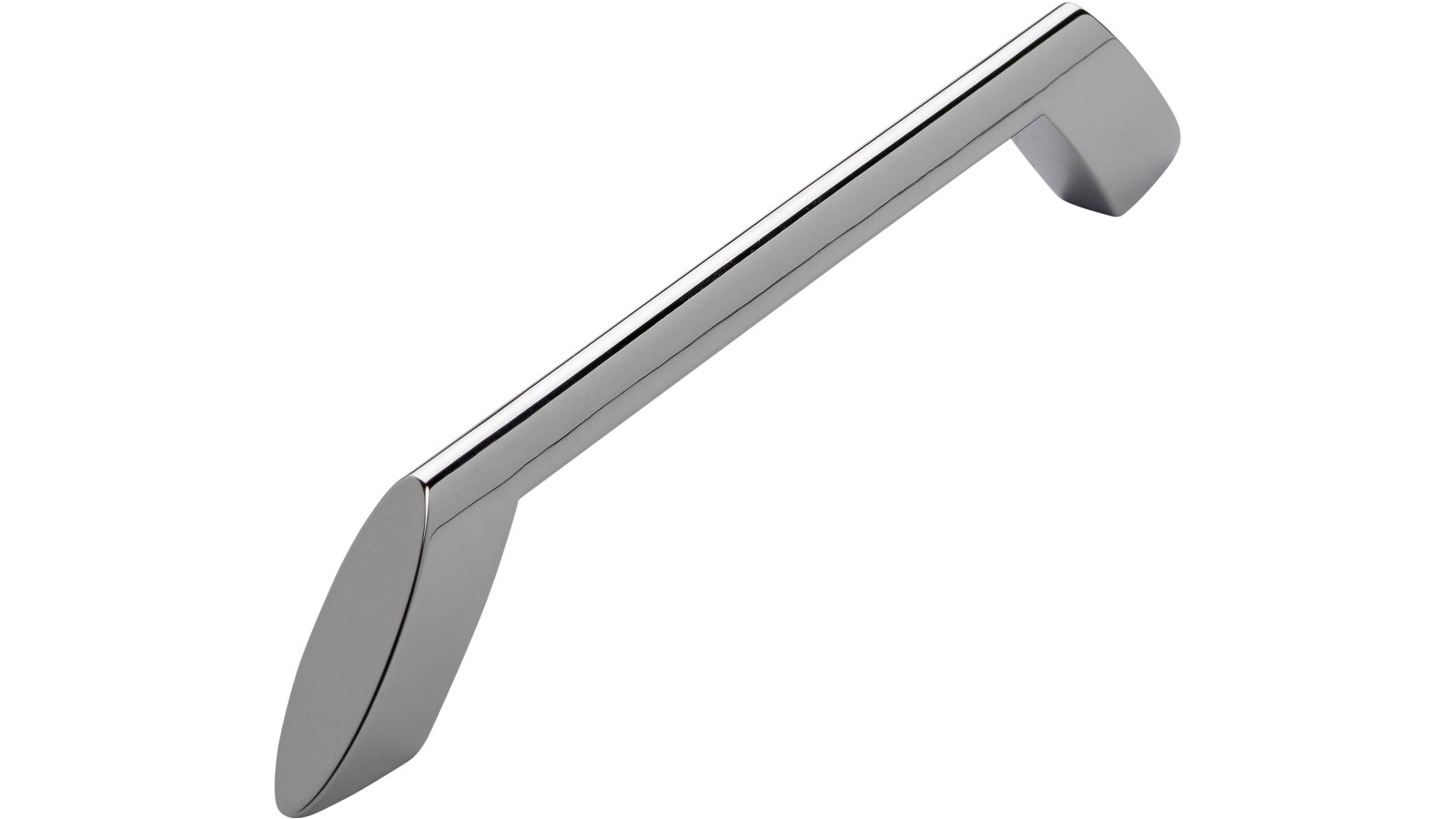 Moebelgriff-Kenzingen-chrom-Zinkdruckguss-laenge-192-830220 Griff Kenzingen Druckguss chrom glänzend - 192 mm lang vor weißem Hintergrund