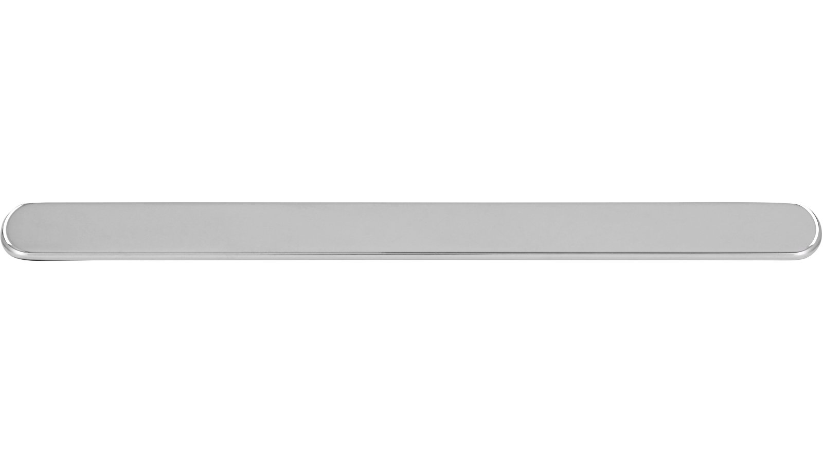 Griff Kierspe Druckguss chrom glänzend - 138 mm lang  vor weißem Hintergrund