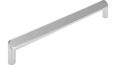 Griff Kierspe Druckguss chrom glänzend - 201 mm lang vor weißem Hintergrund