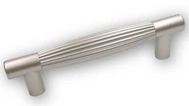 Griff Köln Kunststoff metallisiert nickel metallisiert nickel - 127 mm lang  vor weißem Hintergrund