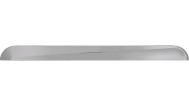 Griff Künzelsau Druckguss chrom glänzend - 310 mm lang  vor weißem Hintergrund
