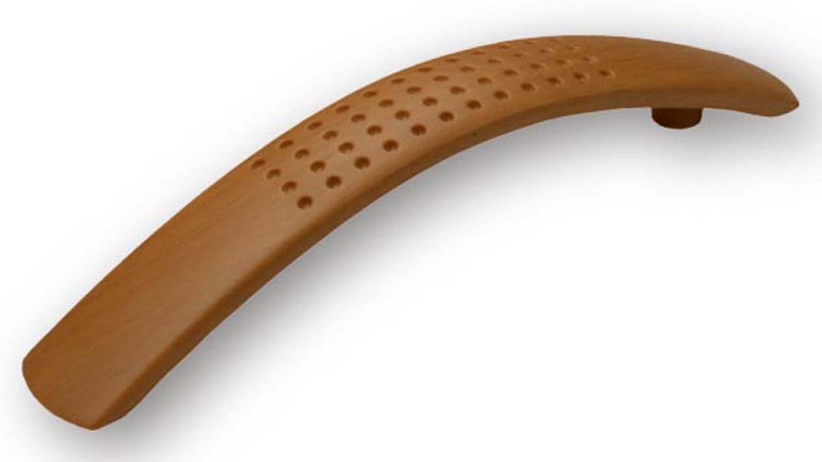 Griff Ladenburg Kunststoff holzeffekt beige - 137 mm lang  vor weißem Hintergrund