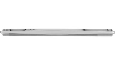 Griff Langenzenn Druckguss chrom glänzend - 173 mm lang  vor weißem Hintergrund
