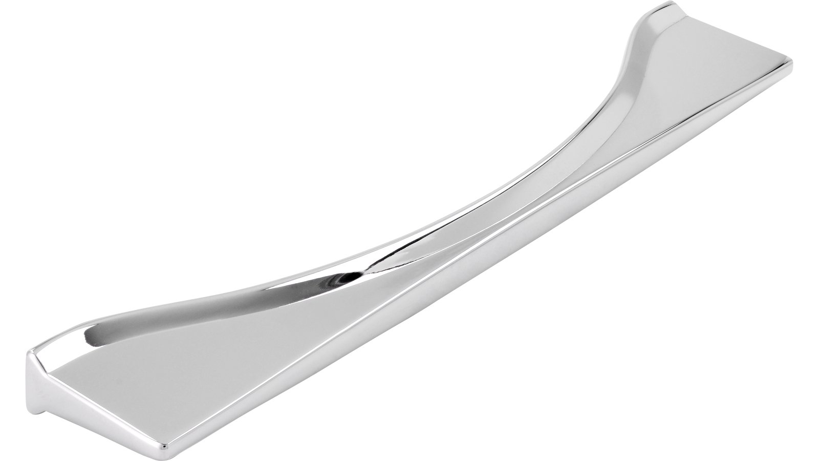 Griff Langenzenn Druckguss chrom glänzend - 173 mm lang  vor weißem Hintergrund