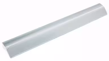 Griff Laubach Kunststoff Metallfolieneffekt - silber glänzend - 200 mm lang vor weißem Hintergrund
