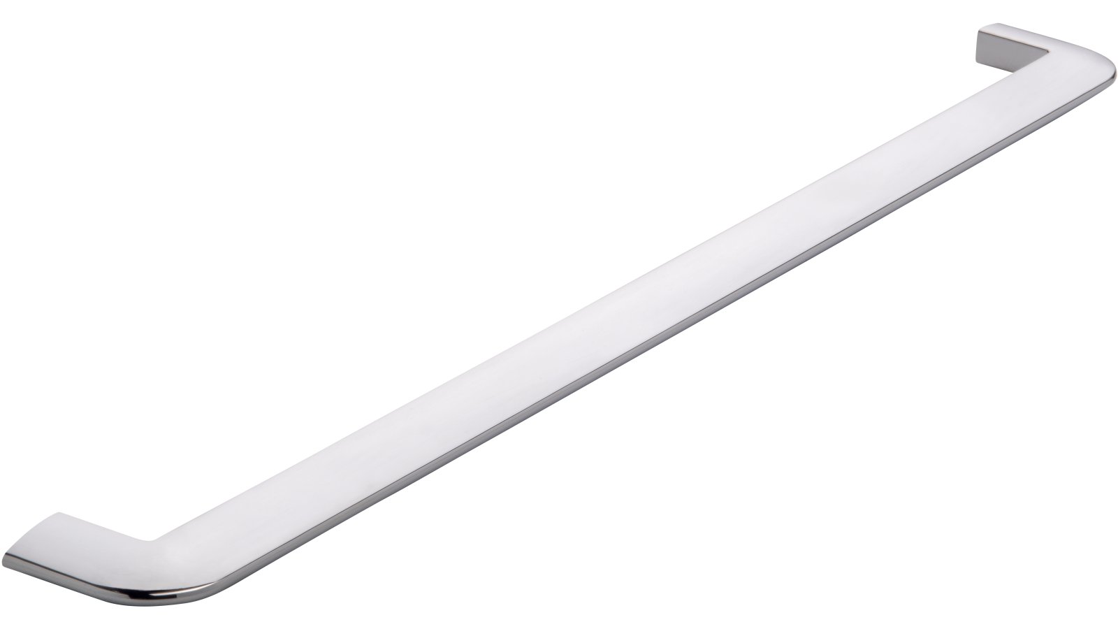 Griff Lauda-Königshofen Druckguss chrom glänzend - 342 mm lang  vor weißem Hintergrund