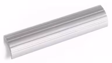 Griff Lebach Aluminium silber natur matt - 172 mm lang vor weißem Hintergrund