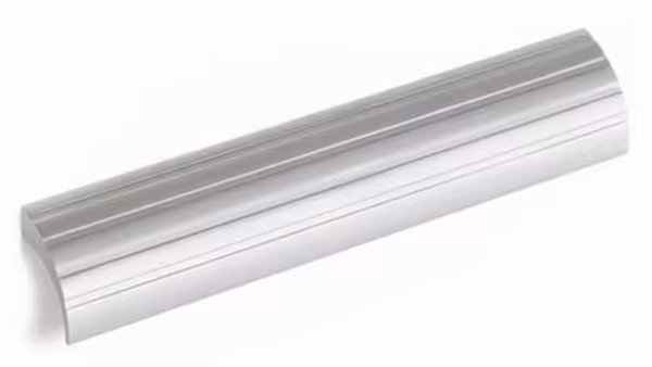 Griff Lebach Aluminium silber natur matt - 172 mm lang vor weißem Hintergrund