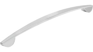 Griff Leinfelde Druckguss chrom glänzend - 360 mm lang vor weißem Hintergrund