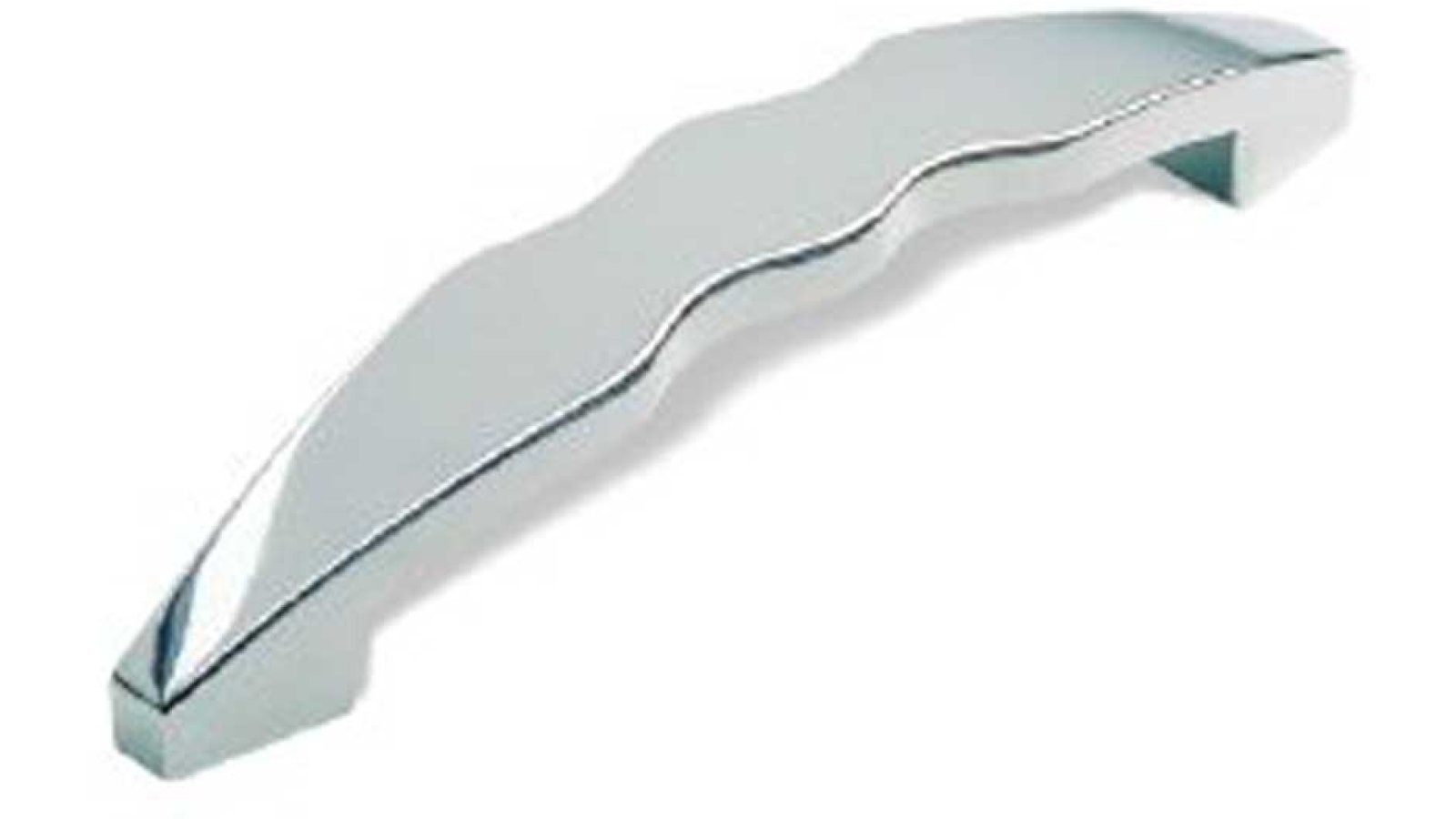 Moebelgriff-Leinfelden-Echterdingen-chrom-Zinkdruckguss-laenge-160-420208 Griff Leinfelden-Echterdingen Druckguss chrom glänzend - 160 mm lang vor weißem Hintergrund