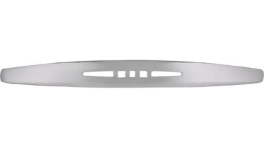 Griff Lengerich Druckguss chrom glänzend - 177 mm lang  vor weißem Hintergrund