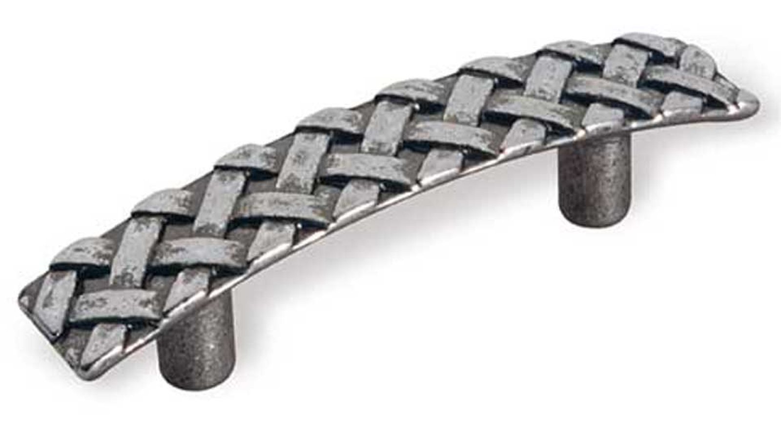 Moebelgriff-Limbach-Oberfrohna-silber-Zinkdruckguss-laenge-107-563110 Griff Limbach-Oberfrohna Druckguss altsilberfarbig - 107 mm lang vor weißem Hintergrund