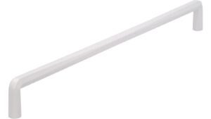 Griff Linkenheim-Hochstetten Druckguss weiß pulverbeschichtet - 330 mm lang vor weißem Hintergrund