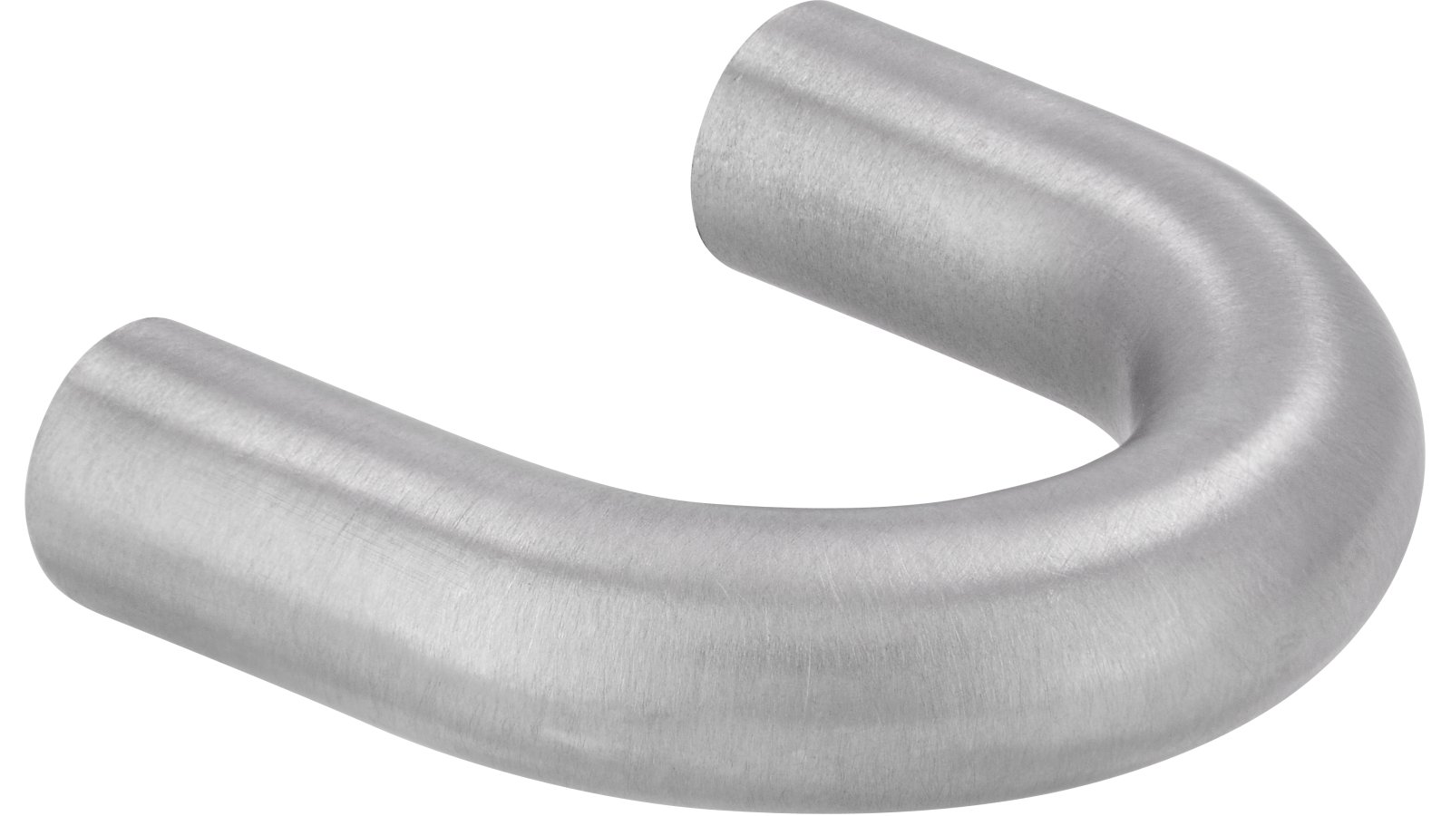 Griff Löhne Edelstahl fein geschliffen - 42 mm lang  vor weißem Hintergrund