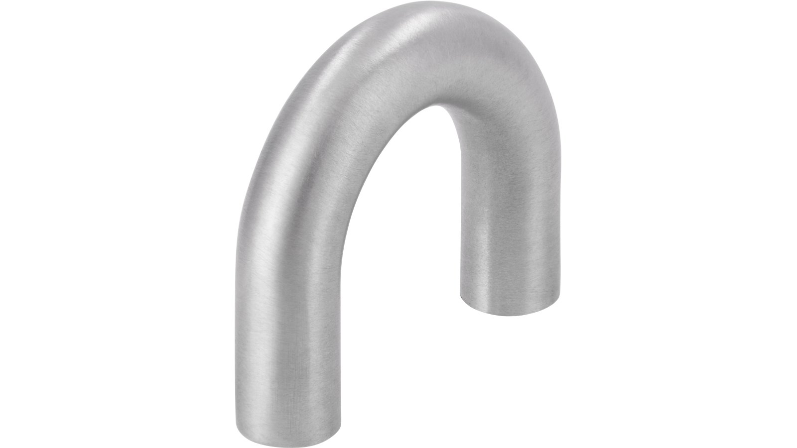Griff Löhne Edelstahl fein geschliffen - 42 mm lang  vor weißem Hintergrund
