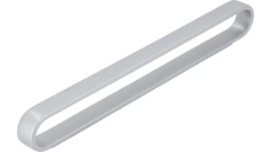 Griff Luckenwalde Druckguss alufarbig pulverbeschichtet - 236 mm lang  vor weißem Hintergrund