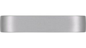 Griff Luckenwalde Druckguss alufarbig pulverbeschichtet - 76 mm lang  vor weißem Hintergrund