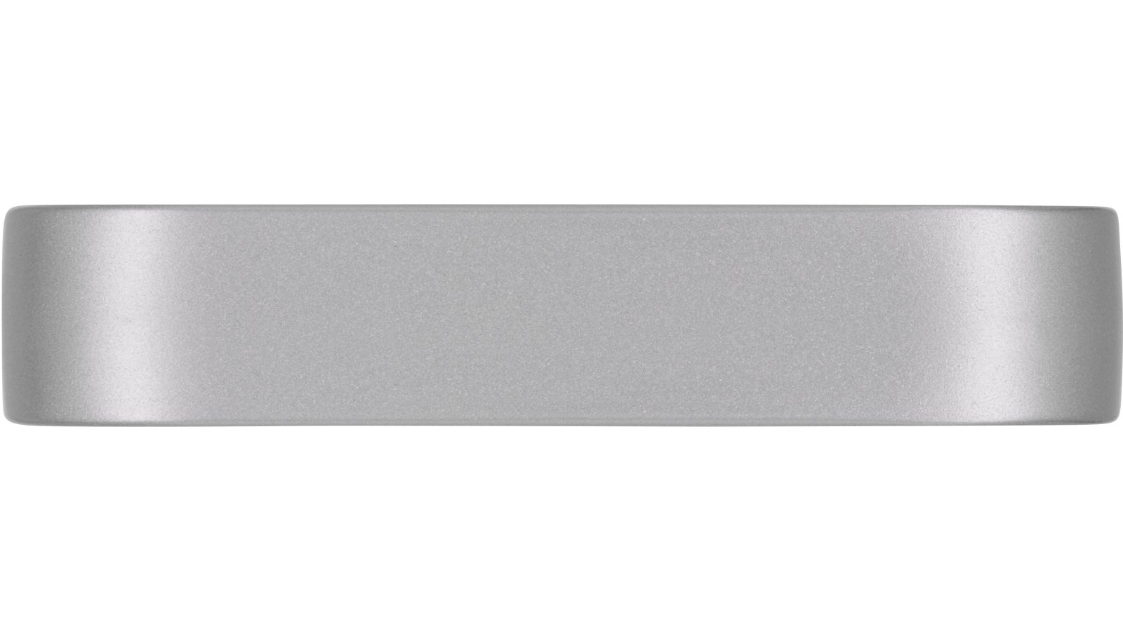 Griff Luckenwalde Druckguss alufarbig pulverbeschichtet - 76 mm lang  vor weißem Hintergrund