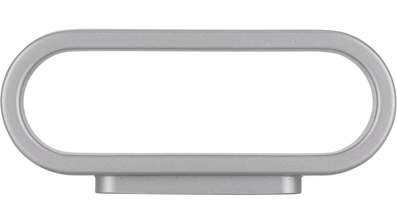 Griff Luckenwalde Druckguss alufarbig pulverbeschichtet - 76 mm lang  vor weißem Hintergrund