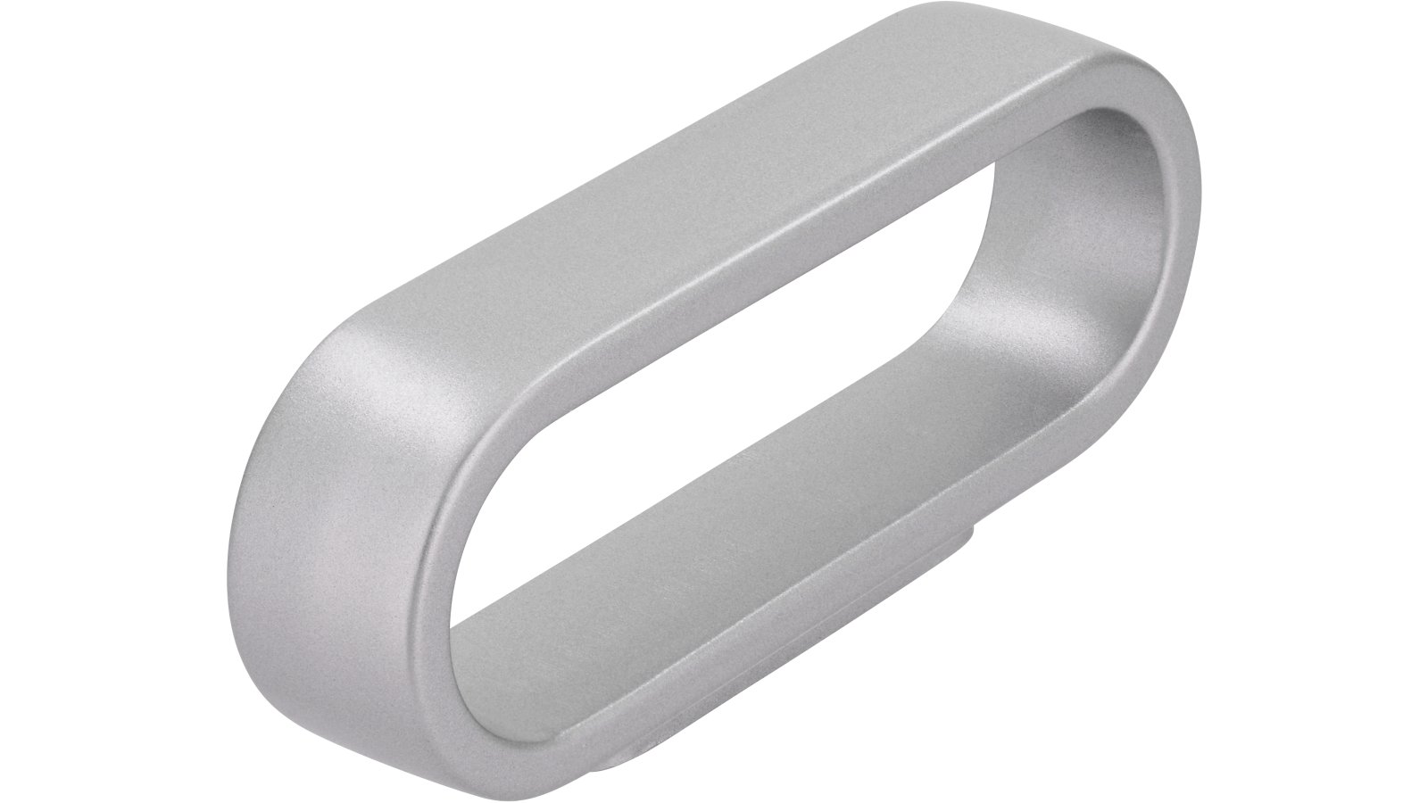 Griff Luckenwalde Druckguss alufarbig pulverbeschichtet - 76 mm lang  vor weißem Hintergrund