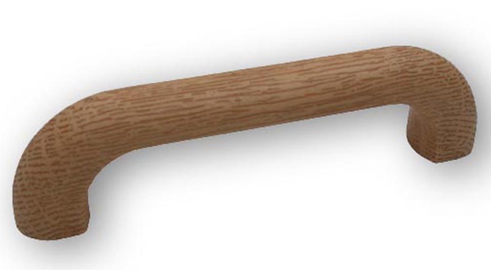 Griff Lübeck Kunststoff holzstruktur kiefer - 112 mm lang  vor weißem Hintergrund