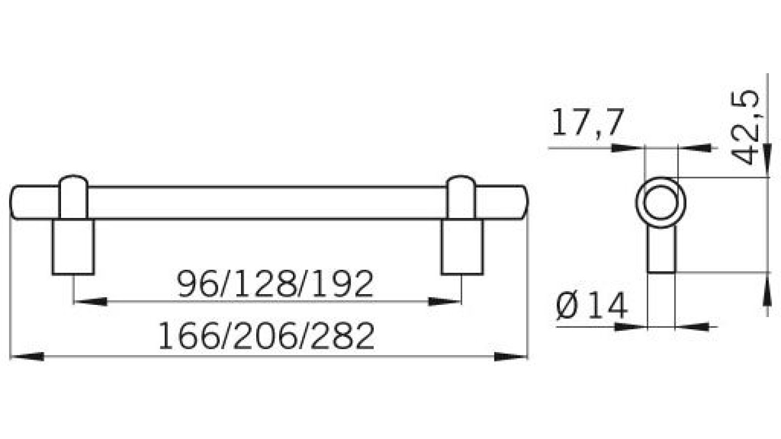 Griff Maisach Holz - Druckguss buche natur lackiert chrom matt - 166 mm lang  vor weißem Hintergrund