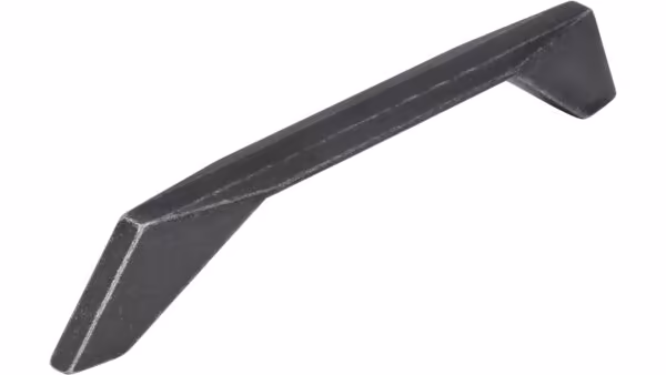 Griff Malente Druckguss eisenfarbig getrommelt matt - 183 mm lang  vor weißem Hintergrund
