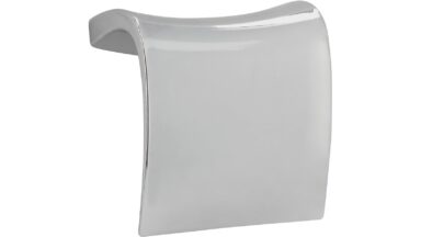 Griff Markgröningen Druckguss chrom glänzend - 72 mm lang vor weißem Hintergrund