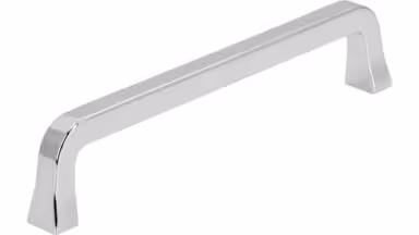 Griff Marktheidenfeld Druckguss chrom glänzend - 139 mm lang  vor weißem Hintergrund