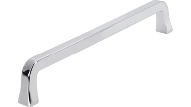 Griff Marktheidenfeld Druckguss chrom glänzend - 171 mm lang vor weißem Hintergrund