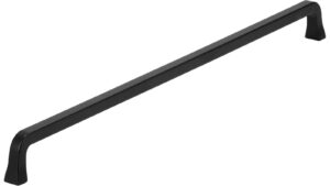 Griff Marktheidenfeld Druckguss schwarz matt pulverbeschichtet - 331 mm lang  vor weißem Hintergrund