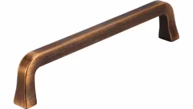 Griff Marktheidenfeld Druckguss messing schwarz gebürstet - 139 mm lang  vor weißem Hintergrund