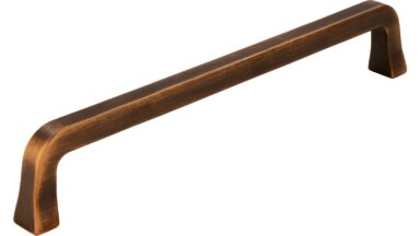Griff Marktheidenfeld Druckguss messing schwarz gebürstet - 171 mm lang vor weißem Hintergrund