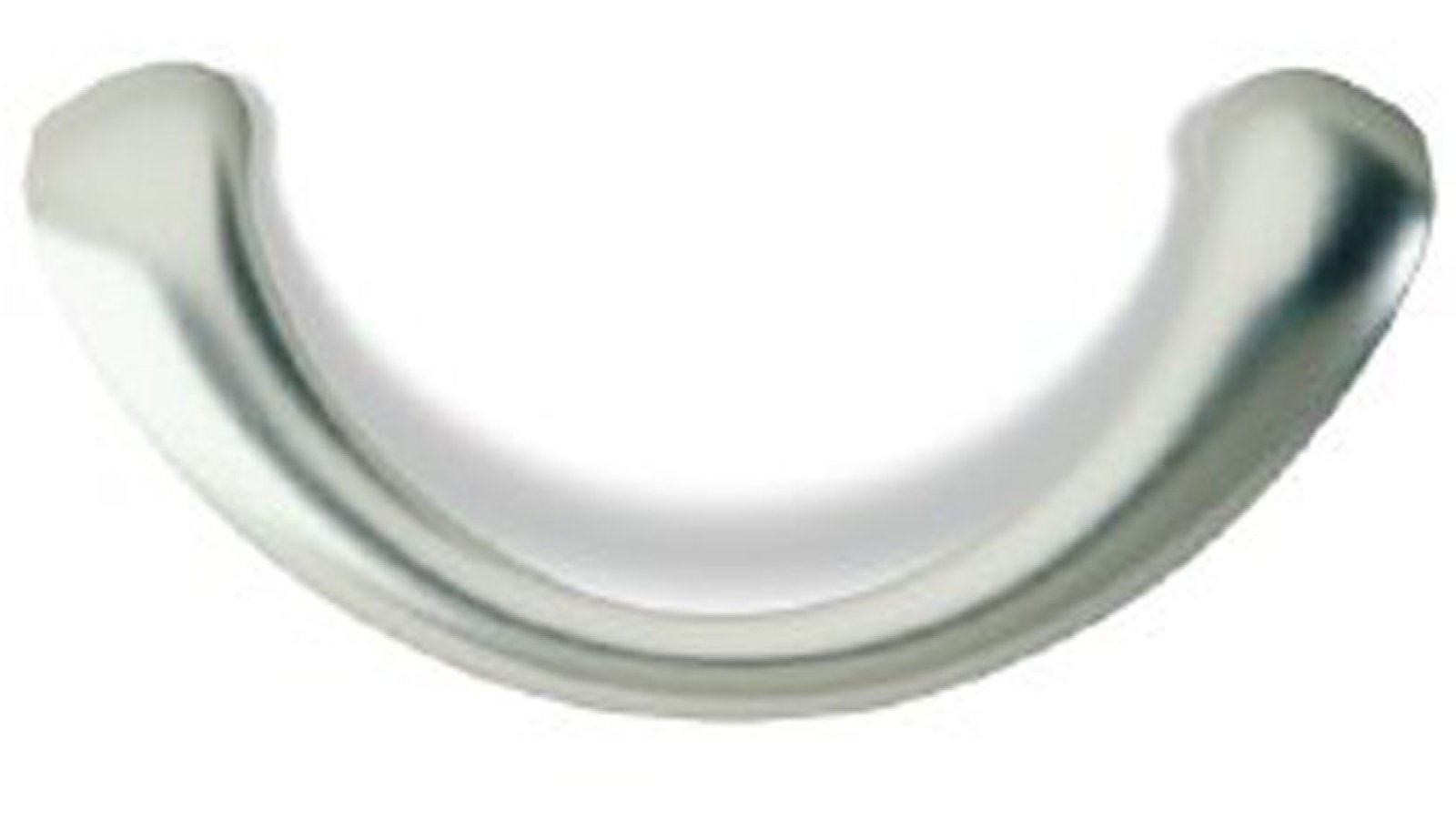 Griff Meerbusch Kunststoff metallisiert nickel matt - 85 mm lang  vor weißem Hintergrund