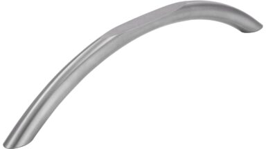 Griff Memmingen Edelstahl fein geschliffen - 184 mm lang vor weißem Hintergrund
