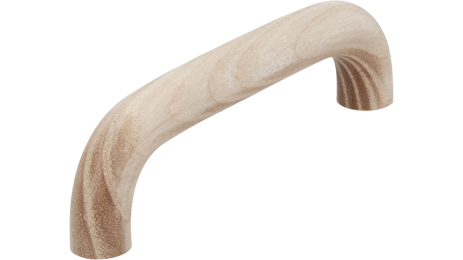 Griff Mettingen Holz esche roh - 108 mm lang  vor weißem Hintergrund