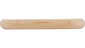 Griff Mettingen Holz kiefer roh - 108 mm lang  vor weißem Hintergrund