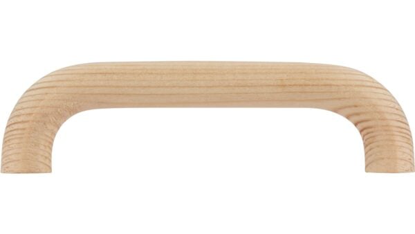 Griff Mettingen Holz kiefer roh - 108 mm lang  vor weißem Hintergrund