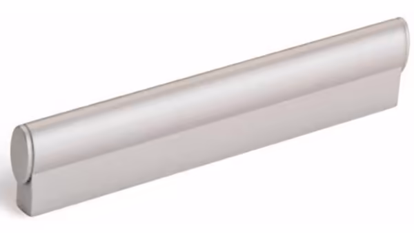 Griff Metzingen Druckguss alufarbig pulverbeschichtet - 146 mm lang vor weißem Hintergrund