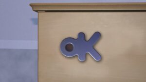 Griff Mörlenbach Kunststoff metallisiert - chrom - 105 mm lang  vor weißem Hintergrund