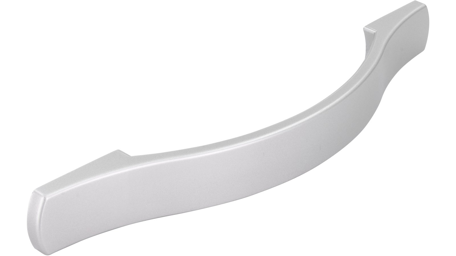 Griff Murnau Kunststoff metallisiert weißaluminium - 184 mm lang  vor weißem Hintergrund