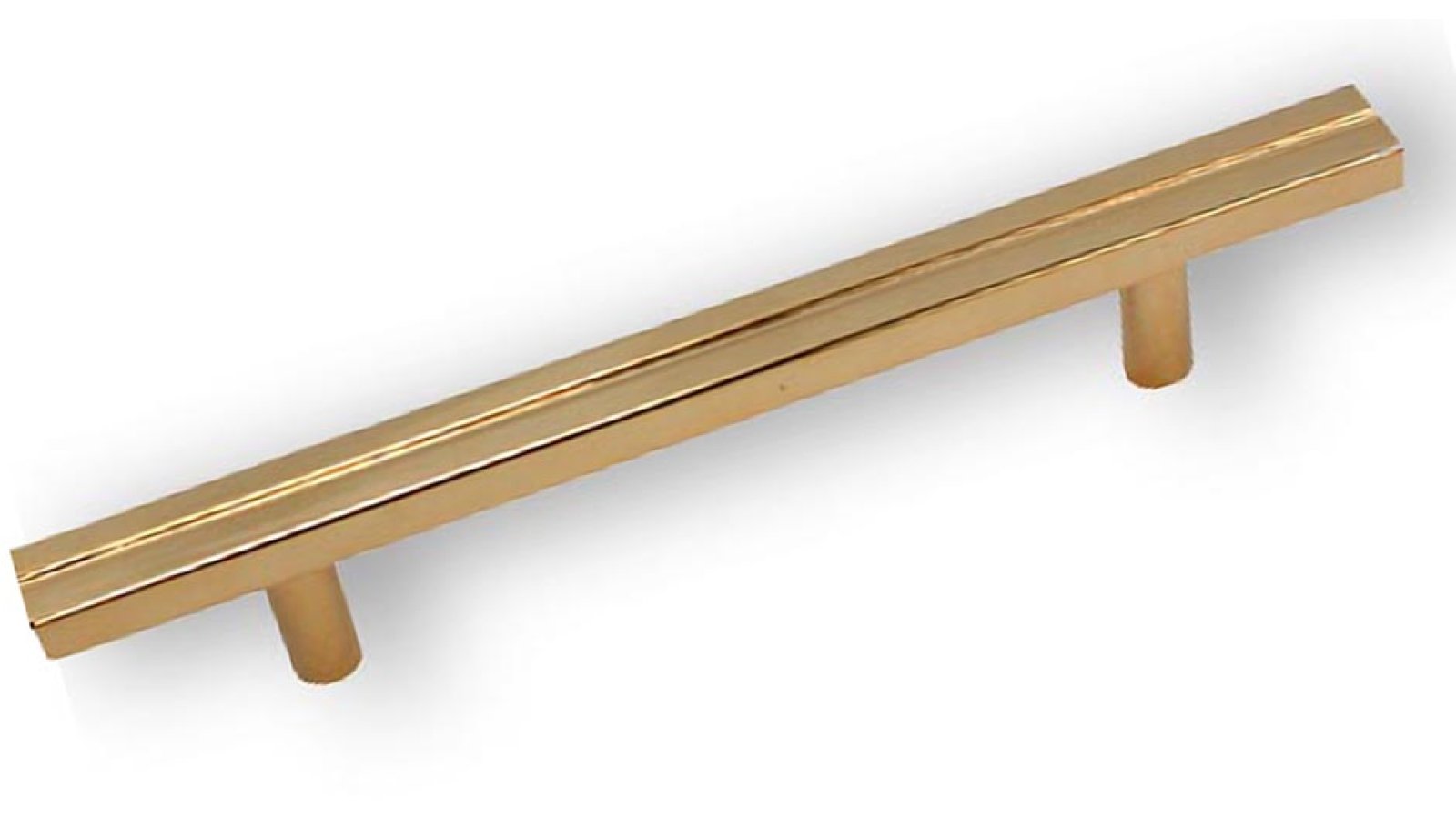 Griff Nagold Druckguss vergoldet - 150 mm lang  vor weißem Hintergrund