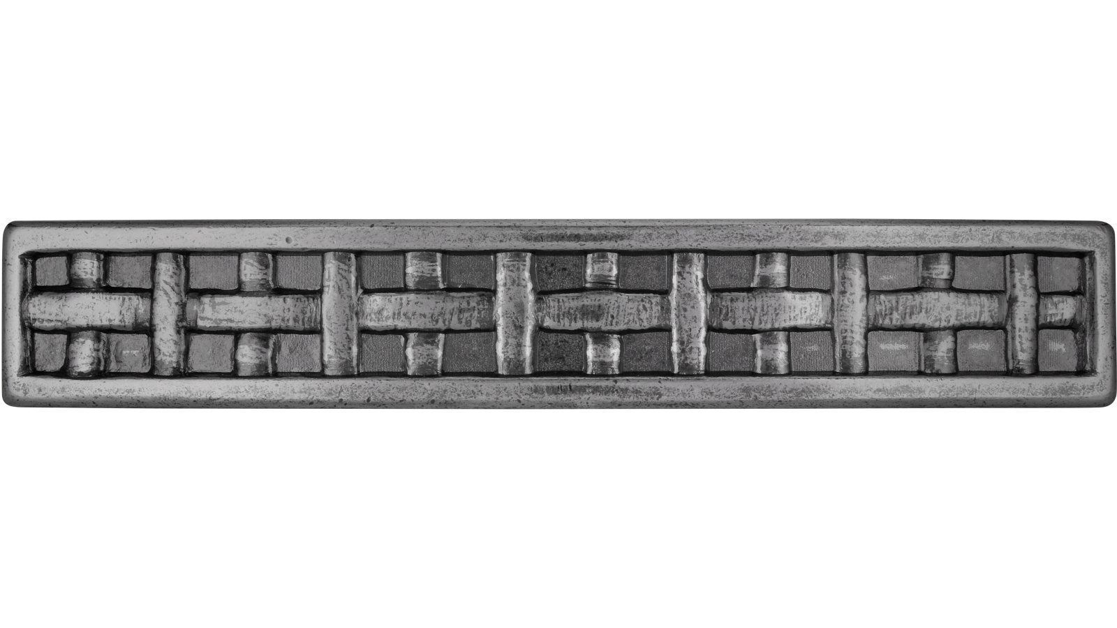 Griff Neckarsulm Druckguss altsilberfarbig - 126 mm lang  vor weißem Hintergrund