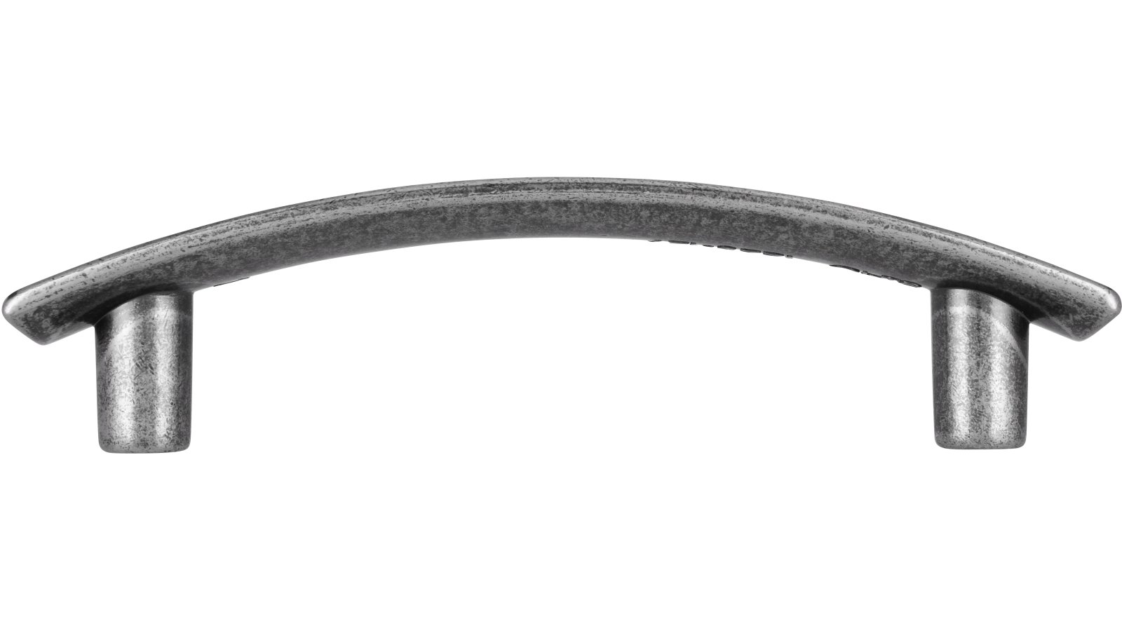 Griff Neckarsulm Druckguss altsilberfarbig - 126 mm lang  vor weißem Hintergrund