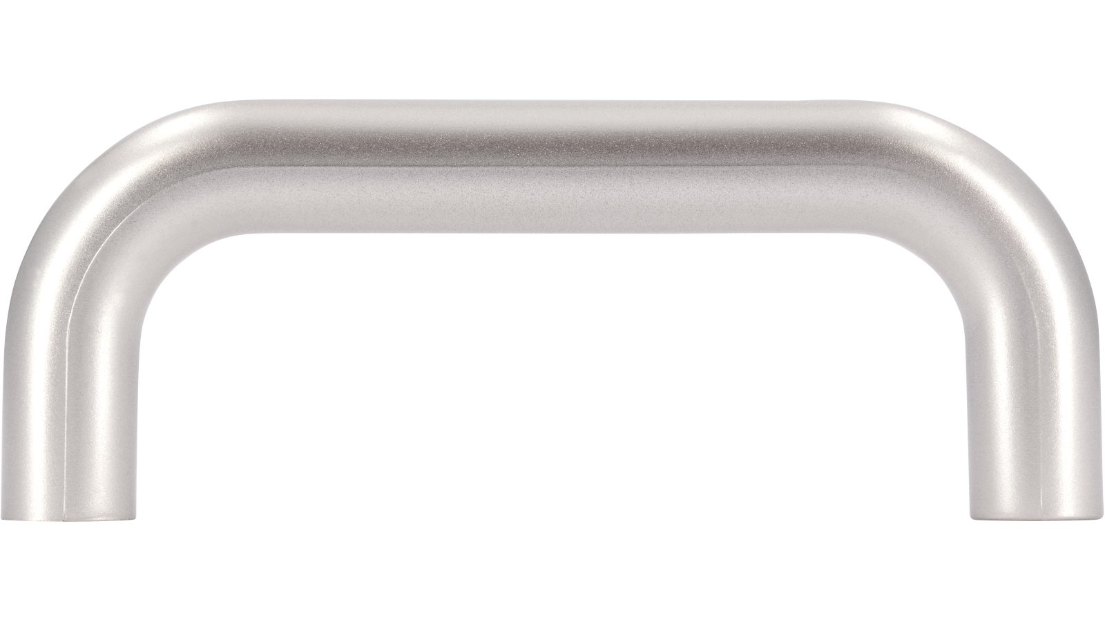 Griff Neuenstadt Kunststoff metallisiert nickel - 73 mm lang  vor weißem Hintergrund