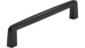 Griff Neuhof Druckguss Schwarz chrom - 172 mm lang  vor weißem Hintergrund