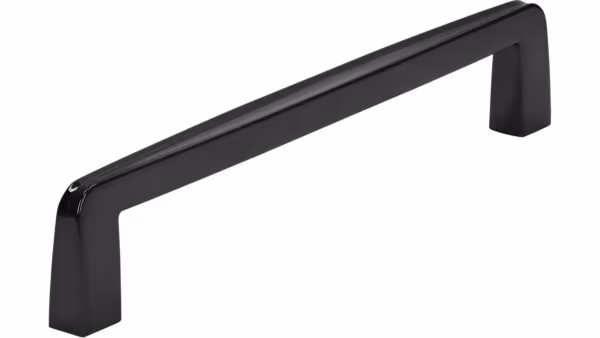 Griff Neuhof Druckguss Schwarz chrom - 172 mm lang  vor weißem Hintergrund